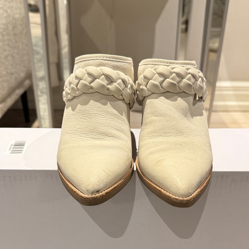 Dolce Vita Cream Braided Mules
